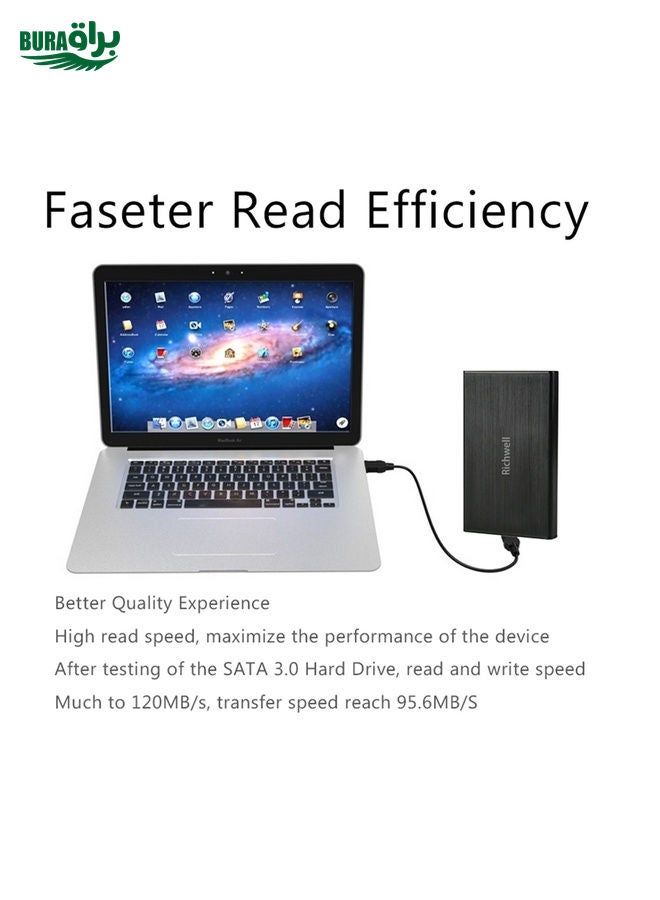BURAQ Richwell SATA R23-SATA-500GB 500GB 2.5 inch USB3.0 Interface Mobile Hard Disk Drive(Black) - Image 5