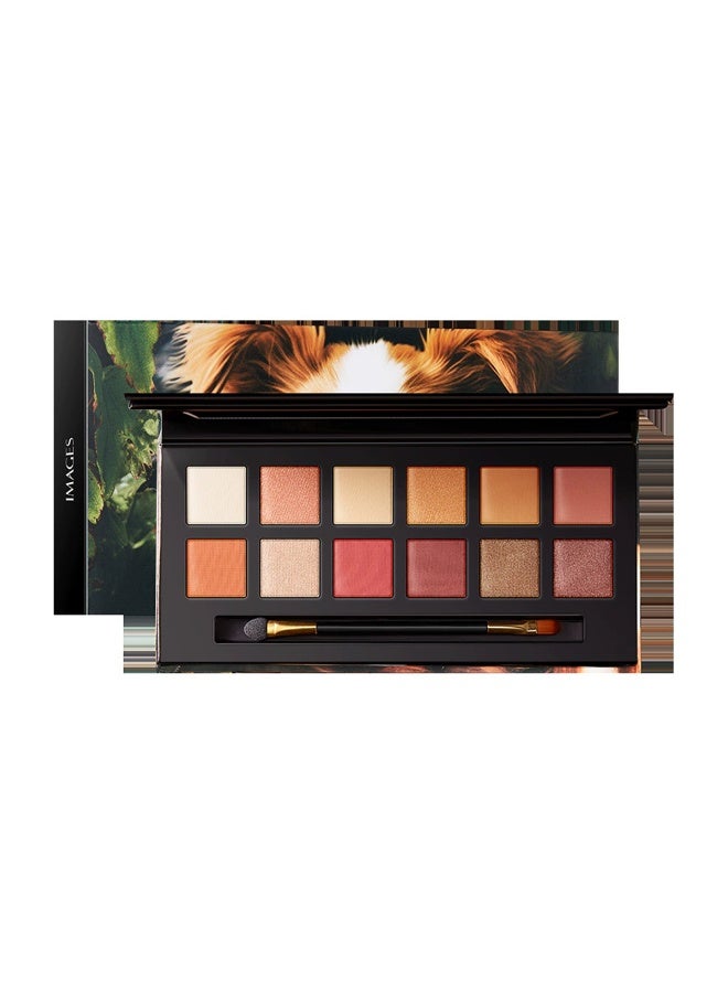 images 12-color eyeshadow palette with vibrant colors and long-lasting makeup - Image 2