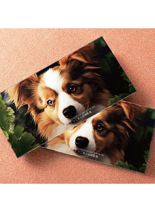 images 12-color eyeshadow palette with vibrant colors and long-lasting makeup - Image 1