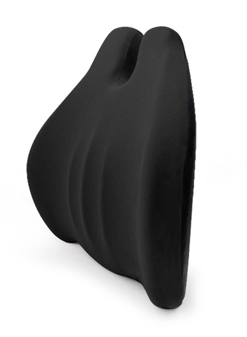 TYCOM Seat Cushion for Office Lumbar Support Pillow Chair Memory Foam Seat Cushion for Sciatica Back Support Pillow Chair Pads Reduce Tailbone Pressure Black.
