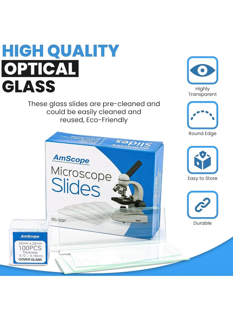 AmScope AmScope B120 Series Student  Professional Binocular Compound Microscope  40X2500X Magnification  Includes 3D Stage Tweezers 25Piece Prepared Slides Set  Handheld MultiUSB Digital Microscope  - Image 5