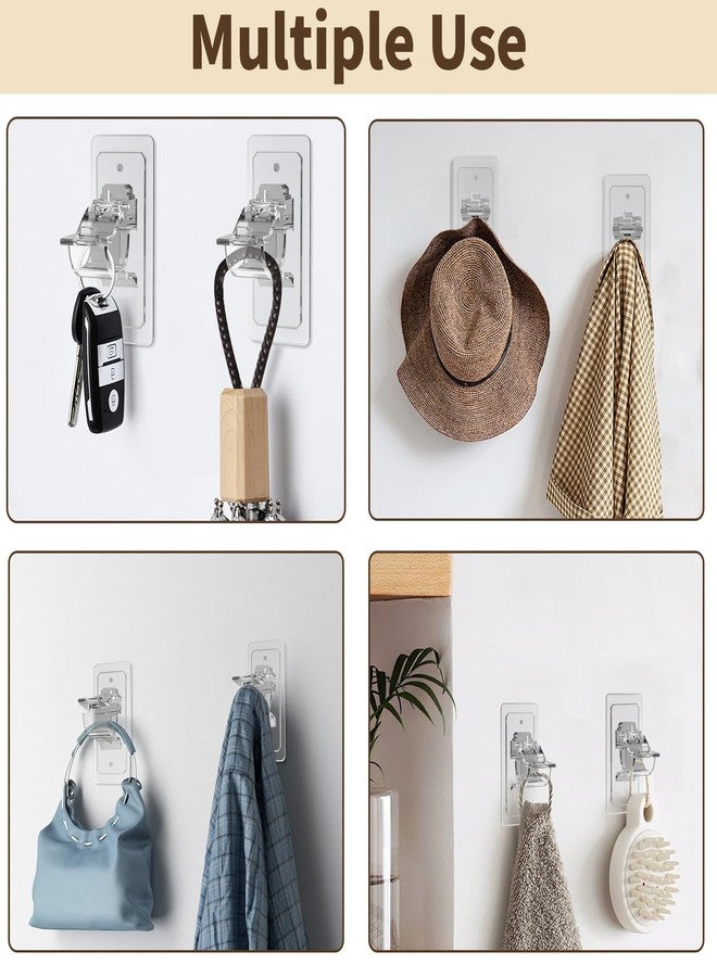 Hoople 6 PC No Drill Curtain Rod Brackets - Large Self Adhesive Curtain Rod Holder Hooks with Screws, 2 Install Methods, Nail Free Curtain Rod Hangers, Multipurpose Adhesive Hooks for Bathroom Bedroom - Image 2