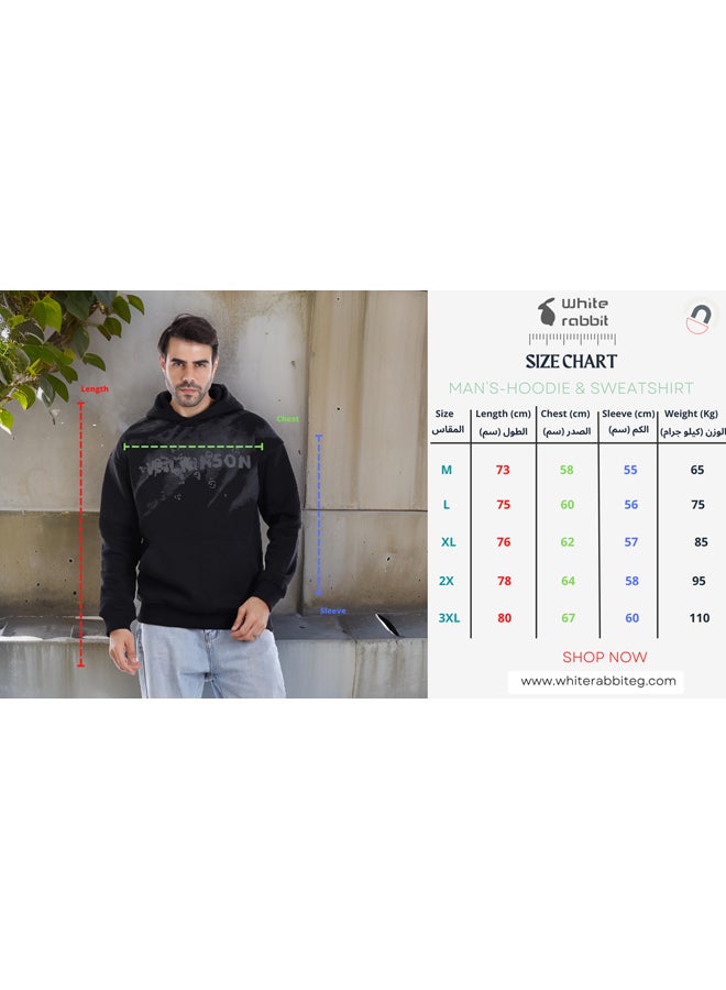 WHITE RABBIT Front Printed Hoodie - Image 5