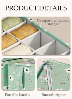 DUNISO 3pcs Wardrobe Clothes Organizer Sock Underwear Drawer Organizer Dividers Cell Foldable Fabric Dresser Closet Organizers and Storage Bins for Clothing, Baby Clothes, Bra, Panty, Scarf, Ties  - Image 3