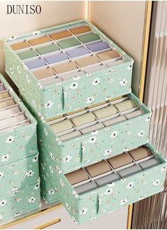 DUNISO 3pcs Wardrobe Clothes Organizer Sock Underwear Drawer Organizer Dividers Cell Foldable Fabric Dresser Closet Organizers and Storage Bins for Clothing, Baby Clothes, Bra, Panty, Scarf, Ties  - Image 5