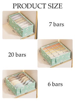 DUNISO 3pcs Wardrobe Clothes Organizer Sock Underwear Drawer Organizer Dividers Cell Foldable Fabric Dresser Closet Organizers and Storage Bins for Clothing, Baby Clothes, Bra, Panty, Scarf, Ties  - Image 2