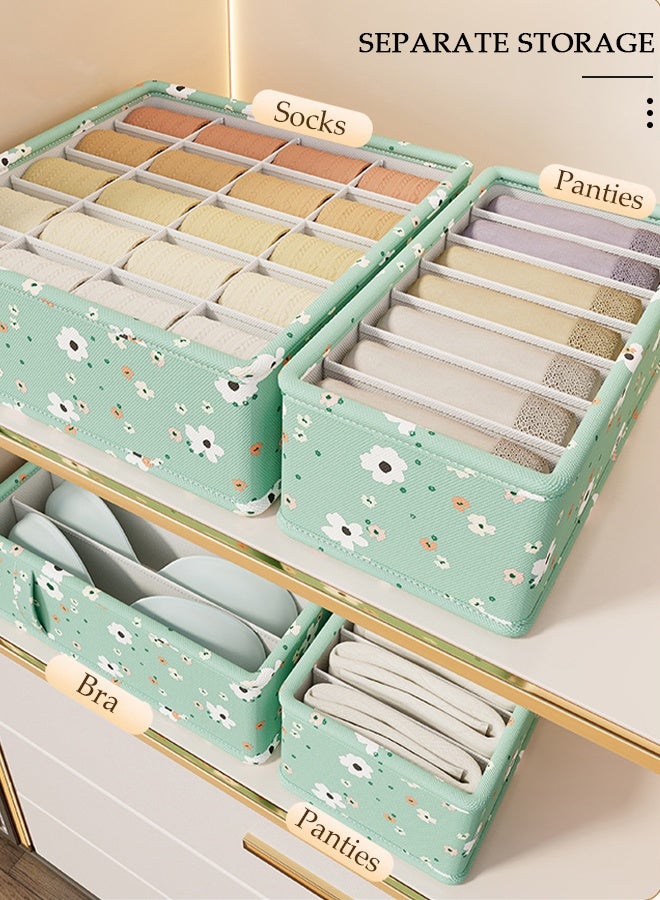DUNISO 3 قطع منظم ملابس خزانة الملابس، جورب داخلي، منظم أدراج، فواصل خلية قابلة للطي، منظمات خزانة ملابس وصناديق تخزين للملابس، ملابس الأطفال، حمالة الصدر، اللباس الداخلي، الوشاح، العلاقات - Image 5