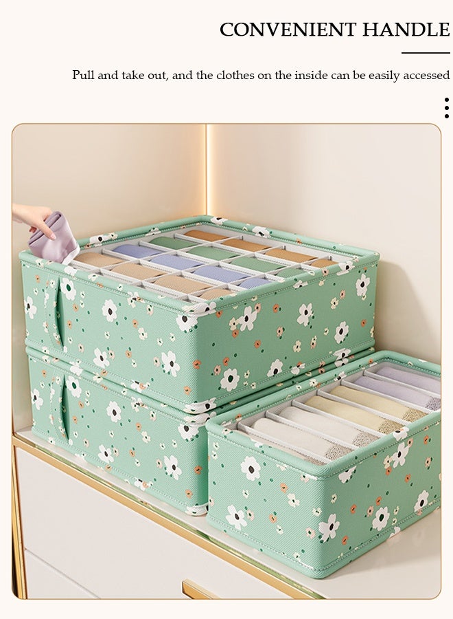 DUNISO 3 قطع منظم ملابس خزانة الملابس، جورب داخلي، منظم أدراج، فواصل خلية قابلة للطي، منظمات خزانة ملابس وصناديق تخزين للملابس، ملابس الأطفال، حمالة الصدر، اللباس الداخلي، الوشاح، العلاقات - Image 4