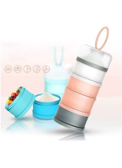Gonice 4-Tier Baby Milk Formula Dispenser, Spill Proof Baby Snack Storage Container, Stackable Travel Formula Container  - Image 3
