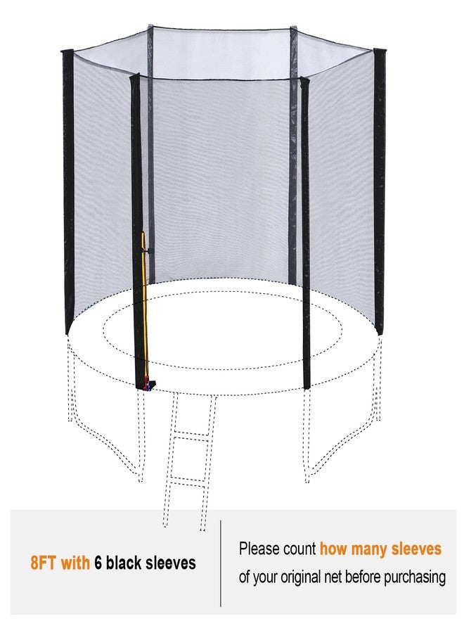 Exacme 8 Foot Trampoline Enclosure Replacement Without Poles, Round Trampoline Safety Net with No Poles (T-Series, T08EN) - Image 5