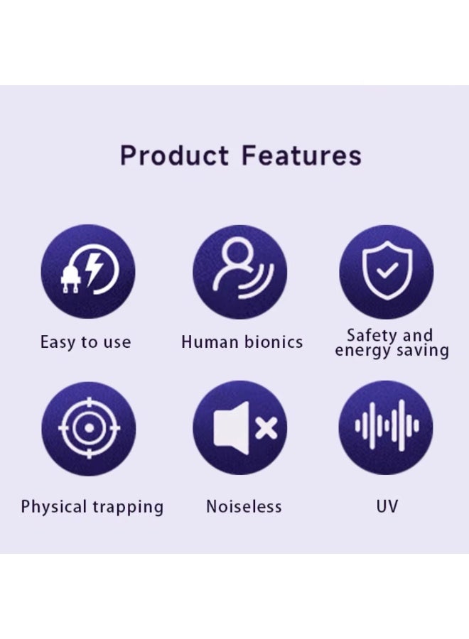 30W Sticky Light Trap for Flying Insect Control,Fly and Insect Killer UV light Attract to Zap Flying Insects Playing Bug Zapper Fly Zapper Fly Swatter Wasp Killer - Image 4