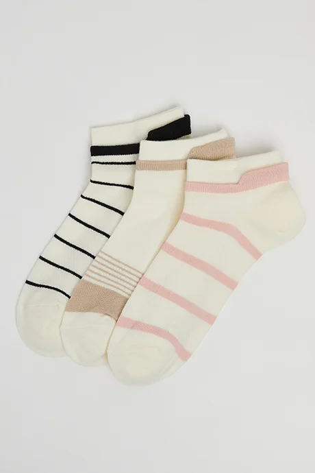 أر أند بي 3 Pack Patterned Ankle Socks