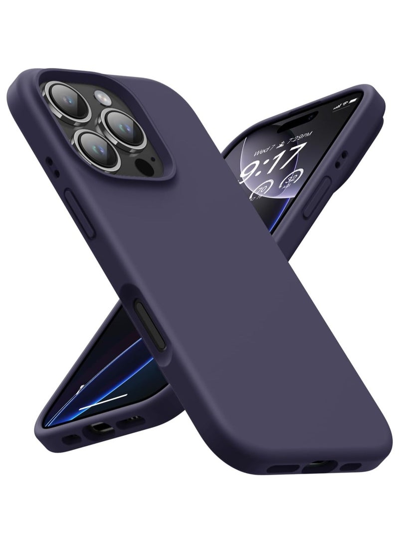 FOCUS iPhone 16 Pro Max Protective Slim Fit Case Liquid Silicone Cover with Full Body Protection Anti-Scratch Shockproof Case