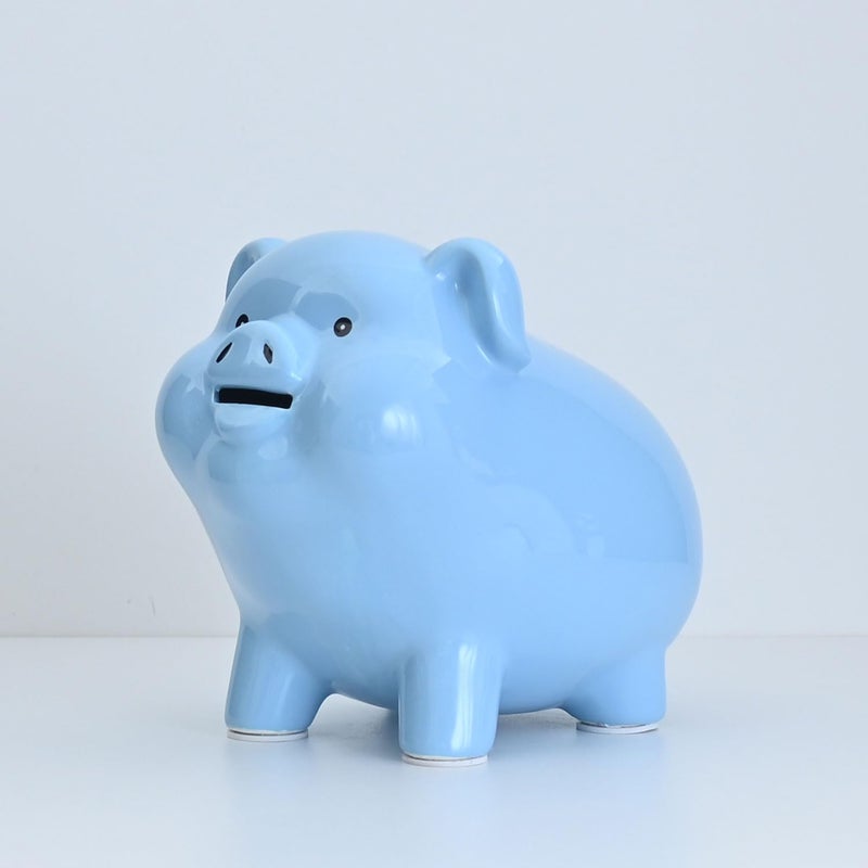 PIG WORLD 8Ceramic Piggy Bank for Adults Must Break to Open Girls Piggy Bank for Boys Money Box for Cash Gift Coin Bank Tip Jar Alcancias De Dinero para Adultos Nios Piggy Bank for Kids Cash - Image 1