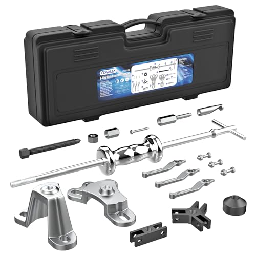 CARVALAX 9Way Slide Hammer Puller Set Front Wheel Hub Bearing Rear Wheel Axle Remover Puller Set 20PCS Tool Kit for Dents and Dings Repair with Black Carry Box - Image 1