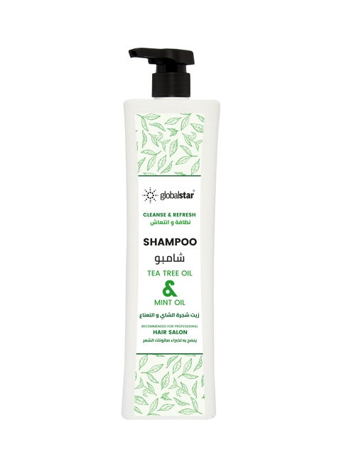 Globalstar Tea Tree & Mint Oil Shampoo – Deep Cleansing & Scalp Refreshing Formula – 1000ml