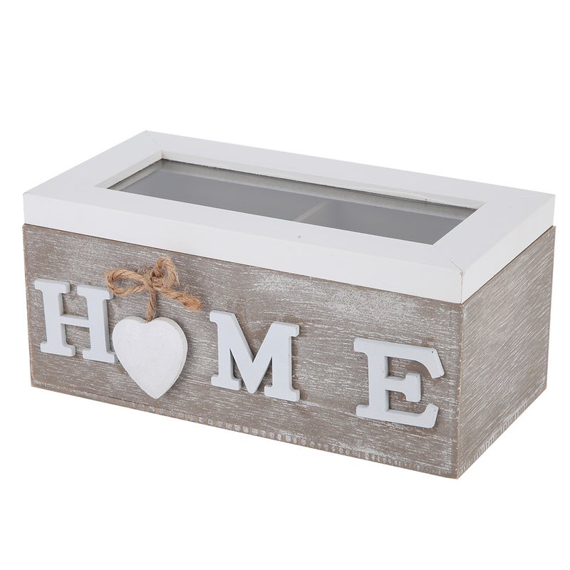 Tea Bag Jewelry Organizer Storage Box Desktop Container (Two Compartments) - Image 2