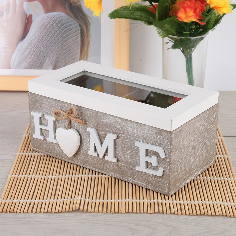 Tea Bag Jewelry Organizer Storage Box Desktop Container (Two Compartments) - Image 4