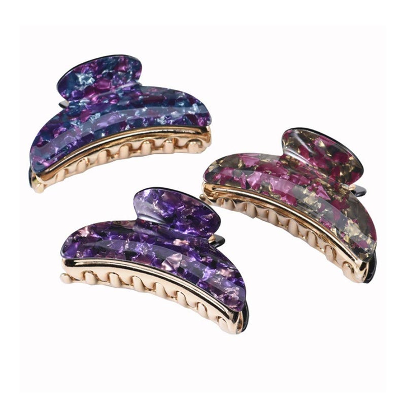 3Pcs Big Hair Claw Clips for Women Large Claw Clip for Thin Thick Hair Strong Hold 35 Inch Nonslip Floral Hair Clips