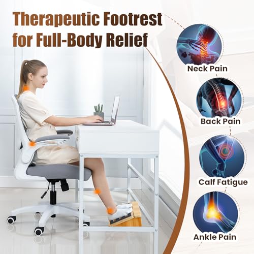 StrongTek Ergonomic Foot Rest Support, Under Desk Footrest, Non-Slip Foot Stool, 4" High, Improve Posture, Reduce Fatigue & Pain, 300lbs Capacity, Ideal for Office & Gaming, Enhance Health and Comfort - Image 4