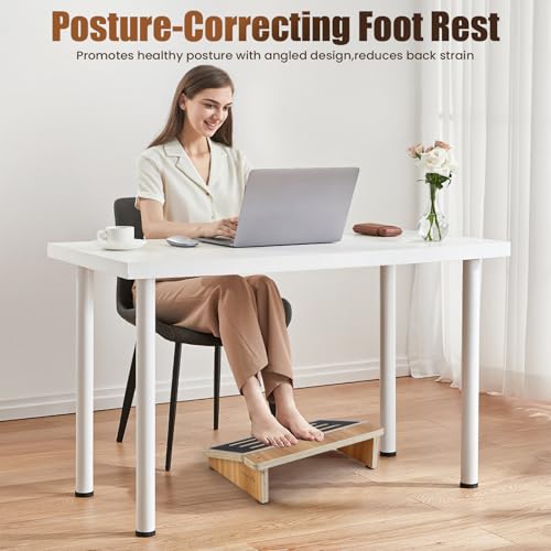 StrongTek Ergonomic Foot Rest Support, Under Desk Footrest, Non-Slip Foot Stool, 4" High, Improve Posture, Reduce Fatigue & Pain, 300lbs Capacity, Ideal for Office & Gaming, Enhance Health and Comfort - Image 2