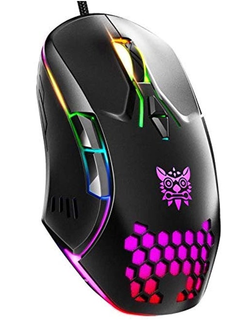 Onikuma - ماوس ألعاب CW902 RGB مزود بـ 7 أوضاع DPI اسود