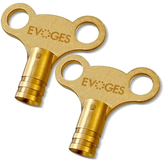 RADIATOR BLEED KEY BRASS CLOCK TYPE VALVE KEYS FOR RADIATORS AIR VENT AND TOWEL RAIL UK, PACK OF 2 - Image 1