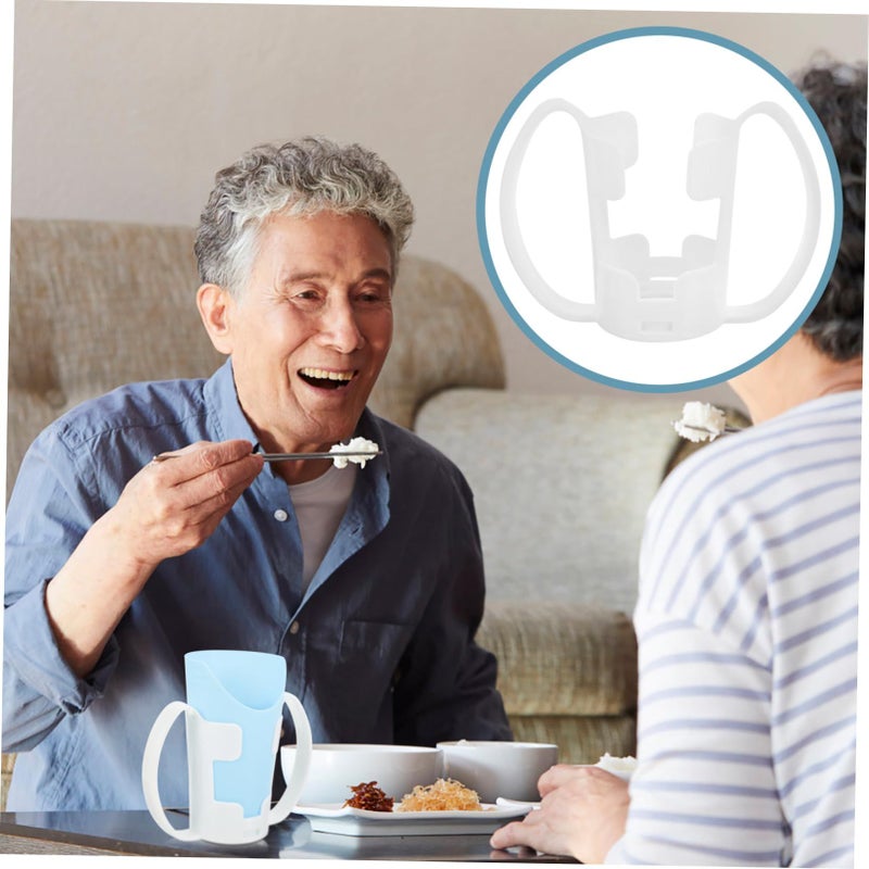 Spill Proof Cup Holder for Bedridden Elderly Patients with Adjustable Clip - Image 4