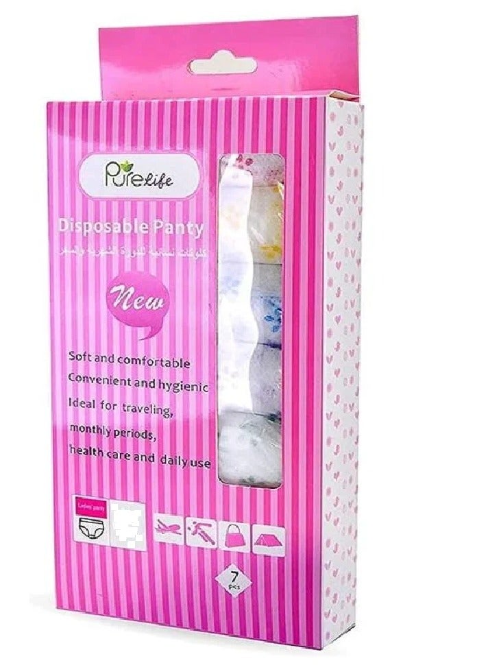purelife Women's Panties For Menstruation Postpartum  One-Time Use 7 Pcs -Size M  - Image 1