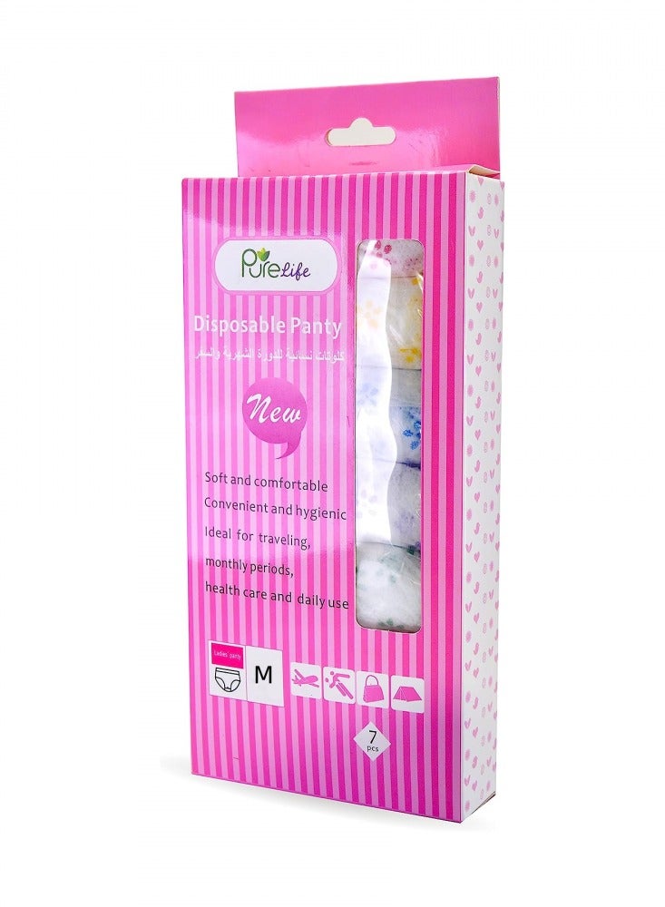purelife Women's Panties For Menstruation Postpartum  One-Time Use 7 Pcs -Size M  - Image 2