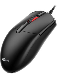 lecoo Lenovo MS103 USB Wired 1000DPI Optical Mouse with Buttons Black  - Image 2