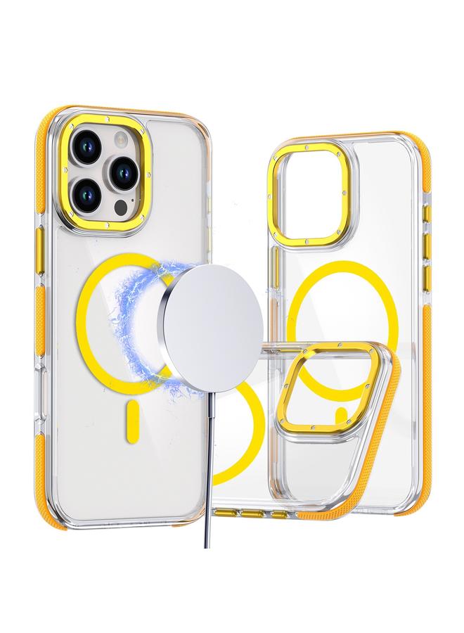 S-TOP Case For iPhone 16 Pro Max Dual-Color Clear Acrylic Hybrid TPU MagSafe Phone Case - Image 1