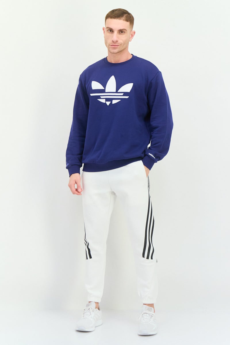 adidas Originals Men Sportswear Fit Long Sleeves Outdoor Sweatshirt, Navy - Image 4