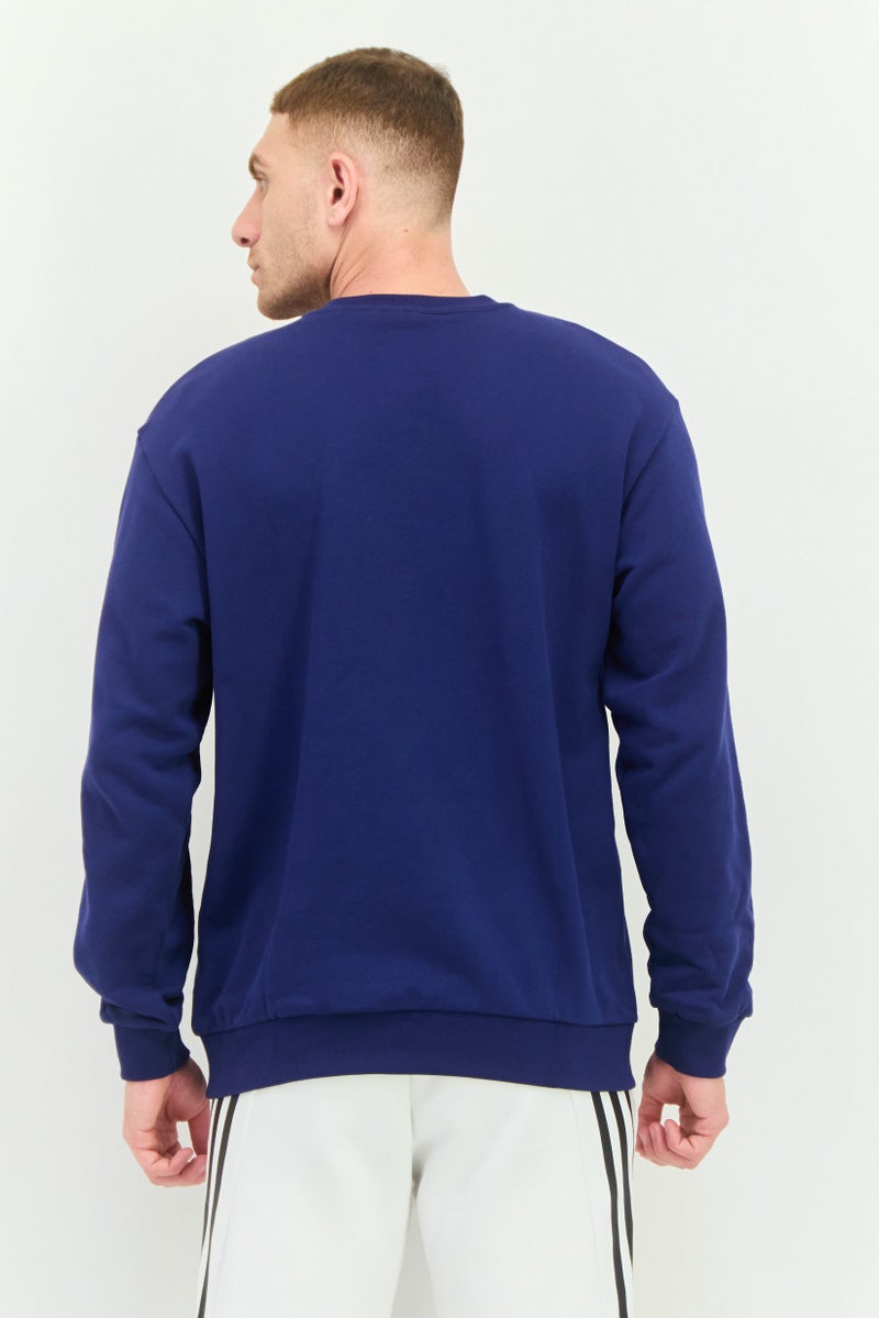 adidas Originals Men Sportswear Fit Long Sleeves Outdoor Sweatshirt, Navy - Image 2