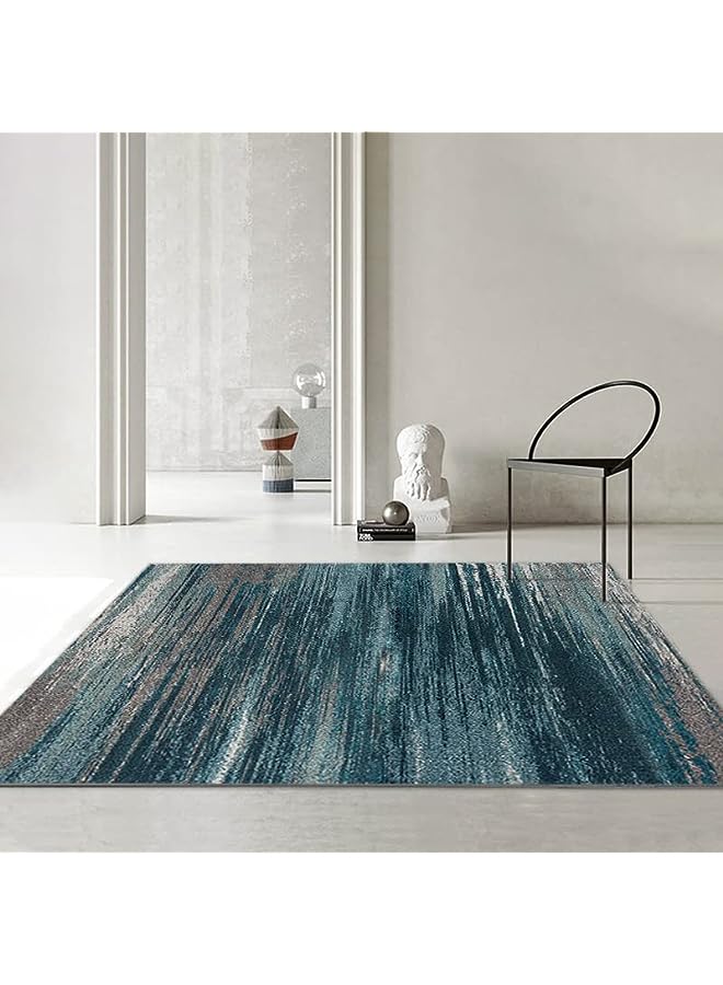 MONOGUE Modern Abstract Area Rugs,Non-Slip Short Pile Soft Carpet Rugs for Bedroom Living Room, Hallway, Dining Room, Office, Dorm Room (160cm x 230cm, Green) - Image 1