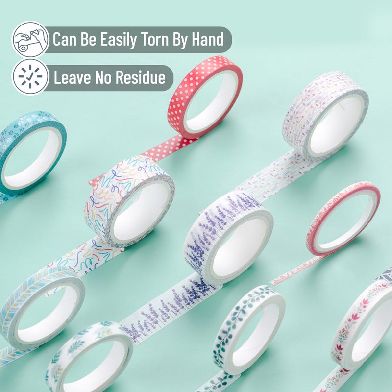 Mr. Pen- Washi Tape Set, 21 Rolls, Decorative Cute Floral Washi Tape for Bible Journaling, Bullet Journal Supplies - Image 3