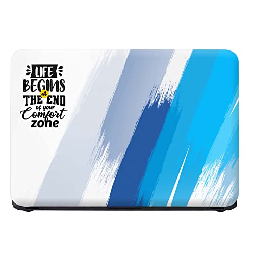 Finearts Full Body Laptop Skin Upto 15.6 inch Sticker Compatible for Dell/HP/Lenovo/Acer/Sony All Laptop Size Upto 14 to 15.6 Inch - Life Begins Blue Brush Stroke - Image 4