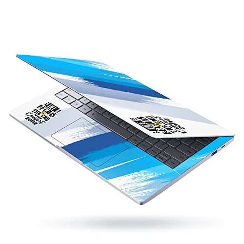 Finearts Full Body Laptop Skin Upto 15.6 inch Sticker Compatible for Dell/HP/Lenovo/Acer/Sony All Laptop Size Upto 14 to 15.6 Inch - Life Begins Blue Brush Stroke - Image 2