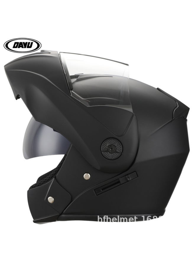 Jialui Electric Vehicle Helmet Men's And Women's Full-face Helmet Four-season Universal Double-mirror Winter Warm Non-motorcycle Helmet