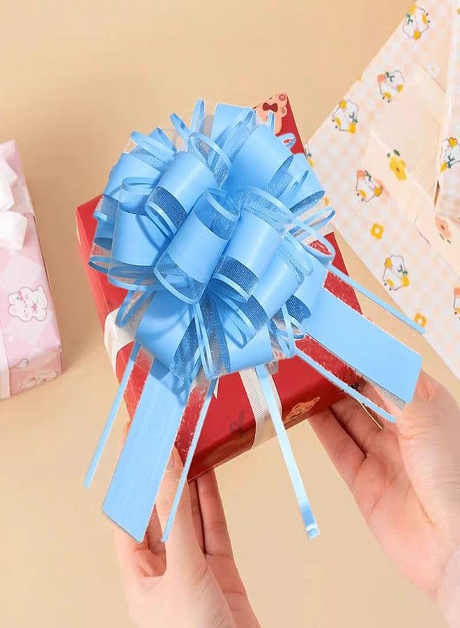 Dladhict 6 PCS Large Pull Bows,Bow for Gift Wrapping,Gifts Decorations,6″ Party Wedding Ribbon Bows for Wrapping Boxes or Flower Decorations,Presents or Christmas Tree (Blue) - Image 5