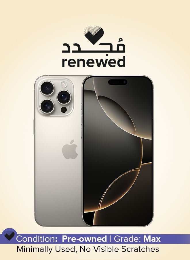 Apple Renewed - iPhone 16 Pro Max 256GB Natural Titanium 5G With Facetime - International Version - Image 1