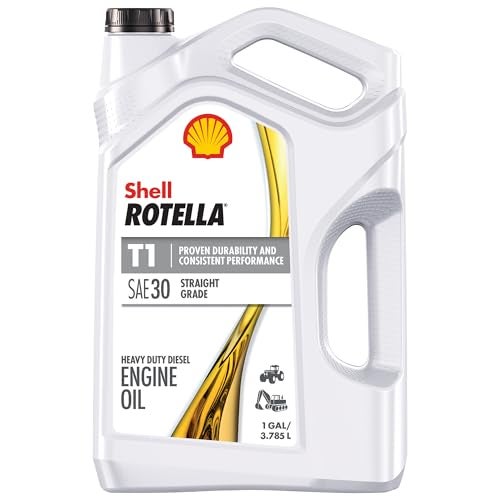 Shell Rotella T1 Conventional SAE 30 Diesel Engine Oil (CF-2/SL, 1-Gallon, Single) - Image 1