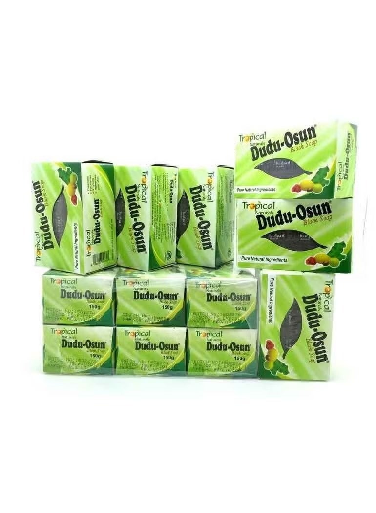 Dudu-Osun 12-Piece Black Soap Set (150g x 12) - Image 1