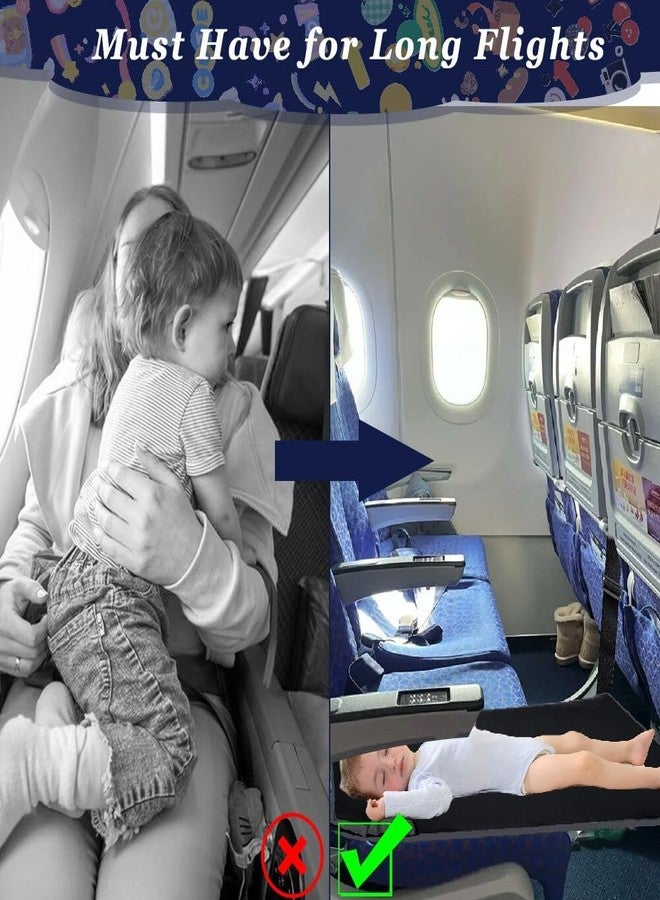 SEILETOO Airplane Footrest for Kids, Toddler Travel Bed for Sirplane, Seat Extender Airplane for Leg Rest and Lie Down, Flying Travel Essentials for Baby - Image 4