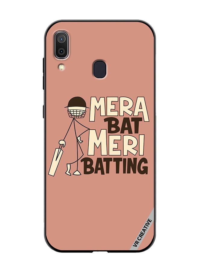 VR CREATIVE Protective Case Cover For Samsung Galaxy A30 Mera Bat Meri Batting Design Multicolour - Image 1
