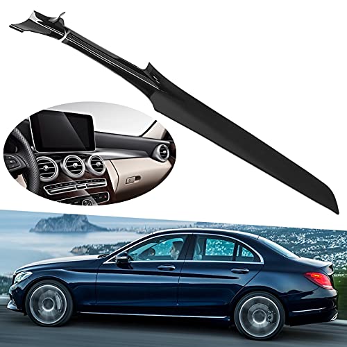 KIMISS 2PCS Center Console Dashboard Cover Trim, ABS Console Instrument Panel Trim Replacement for C Class W205 2015+, for GLC class X253 2016+(Carbon fiber pattern) - Image 4