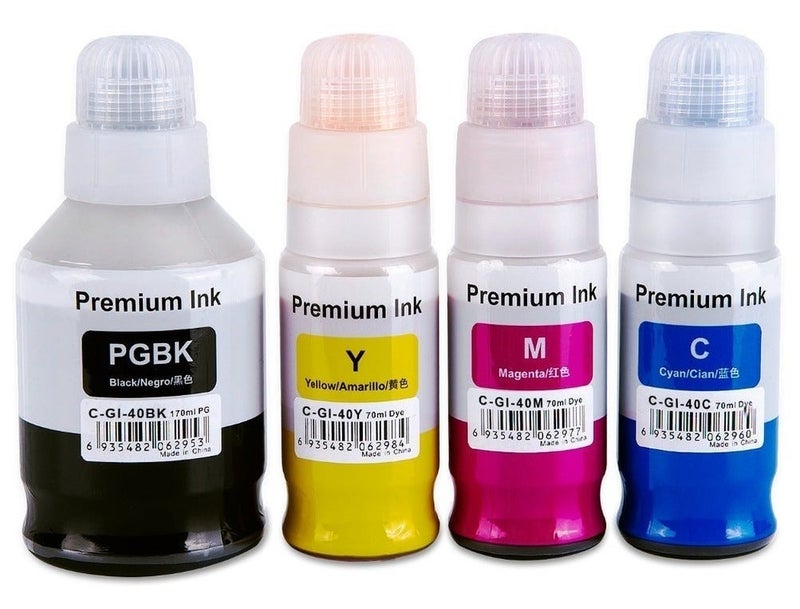 NexNova® ink GI-40 for Canon 5-Pack PigmentBlack X2 Cyan Magenta Yellow GI 40 for PIXMA G6040 G5040 GM2040 G7040 GM4040 - Image 2