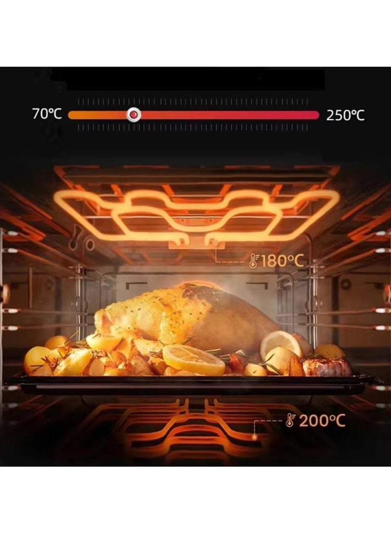 45L Electric Oven with Dual Hot Plates – 1700W Countertop Toaster Oven for Baking, Grilling, Roasting – Adjustable Thermostat, Fast Heating, Easy to Clean – Compact for Small Kitchens  - Image 3