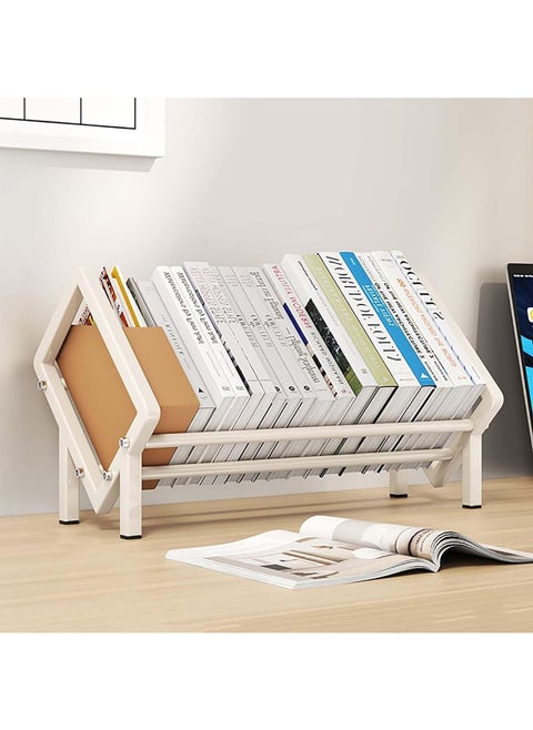 Wood Desktop Hutch Shelf, Desktop Bookcase for Computer Desk, Multipurpose Display Shelf Rack Organizer for Office Supplies Organizer, Home Decor(White,60CM)