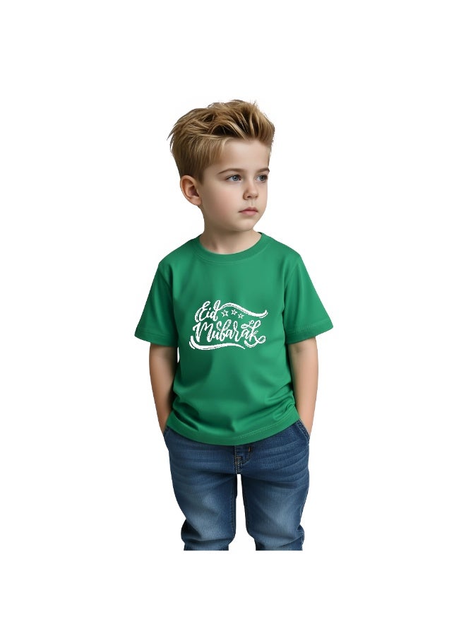 PRINTSHOP4ME Ramadan Mubarak Boy’s Cotton T-Shirt - Round Neck Short Sleeve T-Shirt for Boys - Ramadan Gift for Boys - Image 3